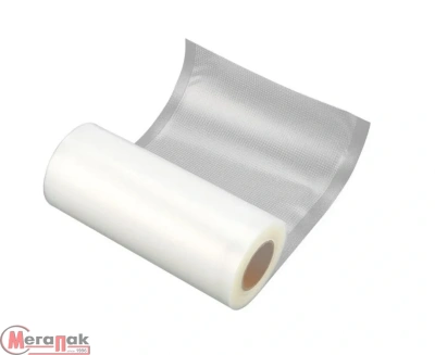 Пакет вакуумный в рулоне с ребристой стороной 120мм*5м PET/PE 90/80 мкр Прозрачный - фото