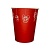 Стакан бумажный 250мл для горячего Новый Год Красный 50шт Красный - фото