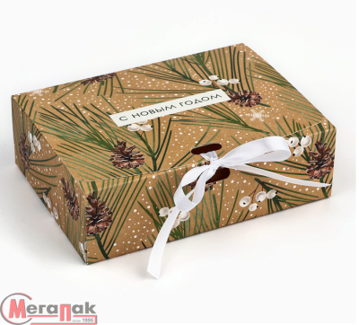 Коробка складная прямоугольная с лентой «Волшебства и сказки» 16.5 × 12 × 5 см, 5004047 Бежевый - фото