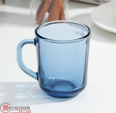 Кружка Sea Brim Smoky, микс, 250 мл, стеклянная, арт. 9710131 Голубой - фото