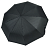 Зонт 3 сл, мужской, суперавтомат, Эпонж, 9 спиц, ручка прямая, радиус купола -  58 см, арт. M8998 Черный - фото