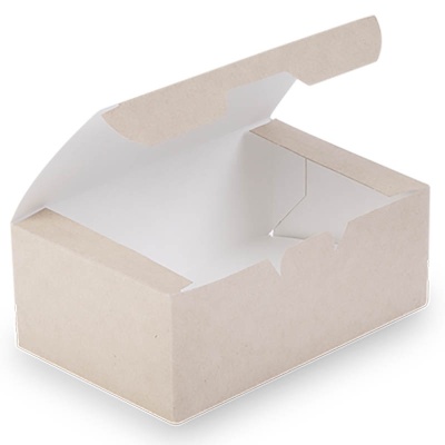 Коробка для наггетсов OSQ Fast Food Box L 150*91*70 мм крафт/белая 25 шт/упак  - фото