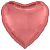 Шар с клапаном Agura (9''/23 см) Мини-сердце, Кармин, 1шт. в уп.(гел не надув) Красный - фото