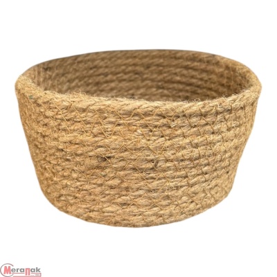 Интерьерная корзина д/хранения, джут, 15х15х8 см, ES137-142 S Коричневый - фото