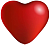 Шар латексный 10'' Сердце (10''/25 см) Красный, пастель, 100 шт. арт. 610302 Красный - фото