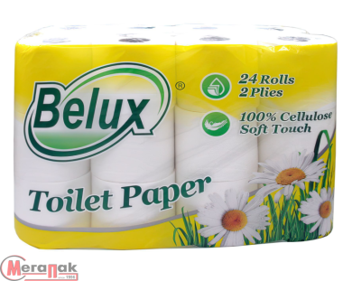 Туалетная бумага "BELUX" Стандарт белая, 2-сл, 24 рул, арт. 325857 Белый - фото