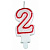 Свеча цифра 2 (62-42)  - фото