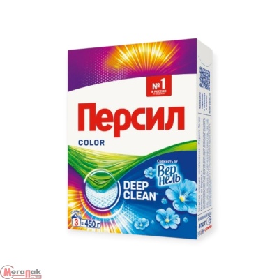 Стиральный порошок ПЕРСИЛ 450гр Автомат КОЛОР Свежесть от Вернель Белый - фото