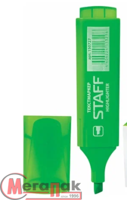 Текстовыделитель STAFF EVERYDAY HL-728, ЗЕЛЕНЫЙ, линия 1-5 мм, 150727 Зеленый - фото