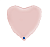 Шар фольга Flexmetal (18''/46 см) Сердце, Розовый, Сатин, 1 шт.(2), Воздушные шары Розовый - фото