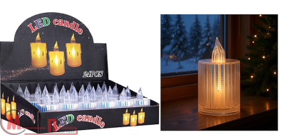 Свеча декоративная "Новогоднее чудо" 7 см, 00-7014 Белый - фото