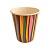 Стакан бумажный 350мл для горячего Полосы 50шт Разноцветный - фото
