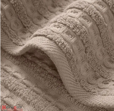 Полотенце махровое Verossa  70*140 Pique texture Кофе ,430 гр/м2  - фото