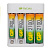Зарядное устройство USB GP E411210/80-2CRB4,4 сл.АА/ААА в компл.:2*АА 2100мАч,2*ААА 800мАч(12)  - фото