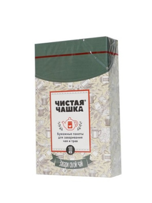 Пакеты для заваривания Чая, кофе и трав (100шт). бумажные с клапаном 9*15 для чайника в коробке, арт. ГФ1606 Белый - фото
