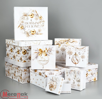 Коробка "Белая роскошь" 28*28*15 см, 10353882/1 Белый - фото