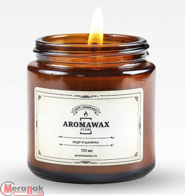 Аромасвеча AromaWax Кедр и шафран 120мл (20)  - фото