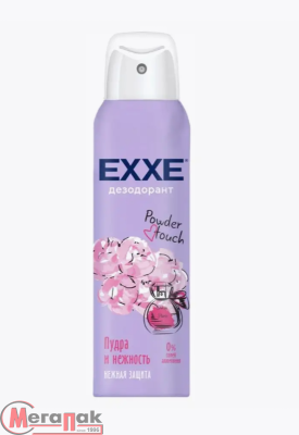Женский дезодорант EXXE Пудра и нежность Powder touch, 150 мл (спрей) С0007300, С0007835  - фото