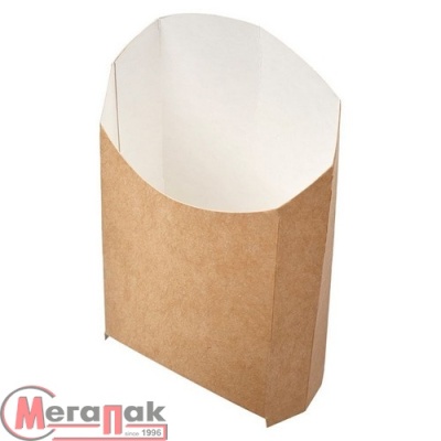 Коробка для фри 80/110*54*68/111 OSQ FRY M (50шт) Коричневый - фото