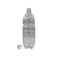 Комплект бутылка 1л прозрачная+крышка, 50 шт  - фото