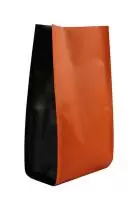 Пакет 117+70*250 метализированный пятишовный с гранями оранжево-черный матовый, 50 шт Черный - фото