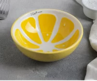 Миска керамическая «Лимон», 250 мл, d=12,5 см, цвет жёлтый 4479845 (72) Желтый - фото