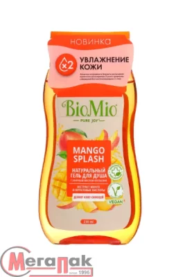 BioMio. Натуральный гель для душа с экстрактом Манго, 250мл (12)  016.44500.01 Оранжевый - фото