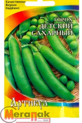 Семена Горох овощной "Детский Сахарный" раннеспелый, 5 г   4693240 Артикул (800) Салатовый - фото