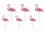 Набор топперов «Фламинго» 15-23,5см, 6шт/упак Розовый - фото