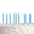 Свечи для торта "Неон", 10 шт, синие, 7 см  Синий - фото