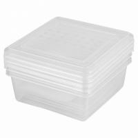Комплект контейнеров для заморозки "Asti" квадратных 0,5л,3 шт., бесцветный Прозрачный - фото