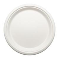 Тарелка эко круглая белая d18см, 50 шт Белый - фото