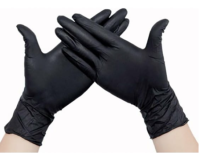Перчатки из черн.нитрила б/прис. XL (100шт)(10) ндс 10% Черный - фото